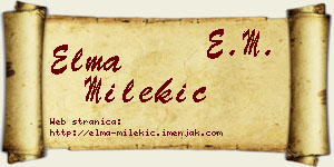 Elma Milekić vizit kartica